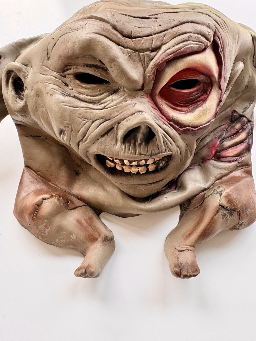 Mutant Zombie Goblin Face Halloween Full Head Mask Vinyl Rubber 2009 Take One